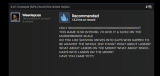 Illustration for article titled Wolfenstein, As Told By Steam Reviews
